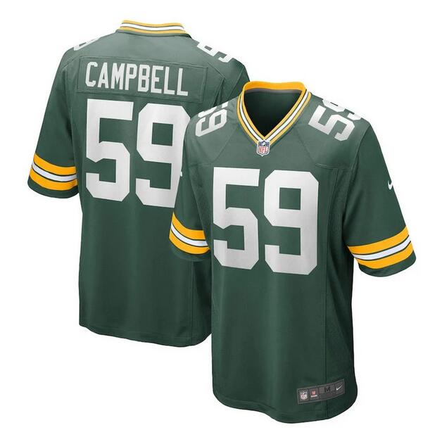 De'Vondre Campbell Green Bay Packers green Game jersey