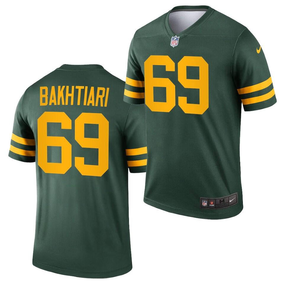 David Bakhtiari Green Bay Packers green Legend jersey
