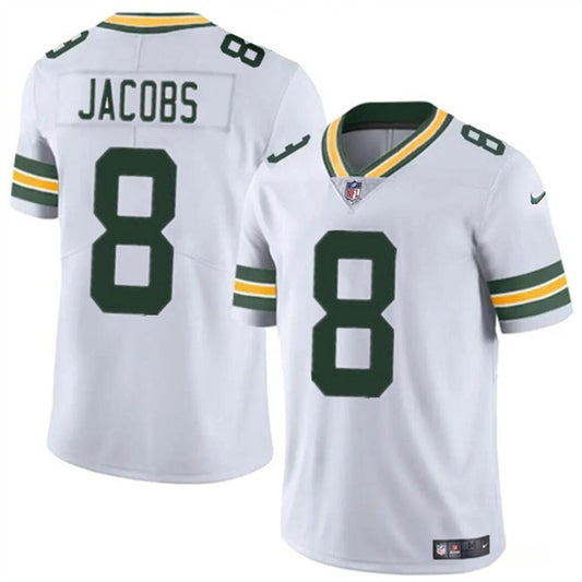 Green Bay Packers #8 Josh Jacobs White Jersey