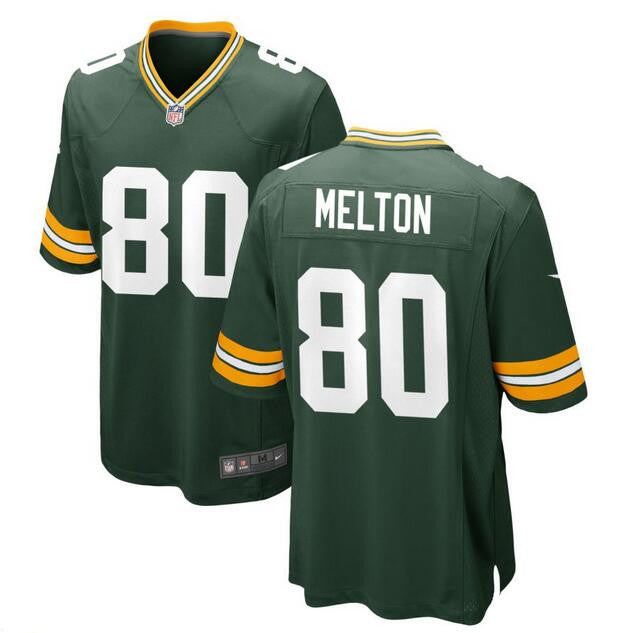 Bo Melton Green Bay Packers green Game jersey