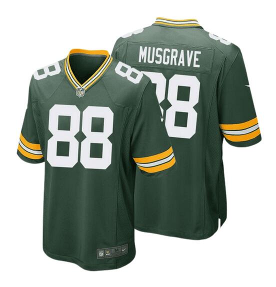 Luke Musgrave Green Bay Packers green Game jersey