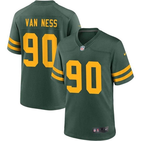 Lukas Van Ness Green Bay Packers green Game jersey