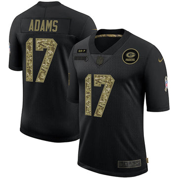 Custom Green Bay Packers green Salute To Service jersey