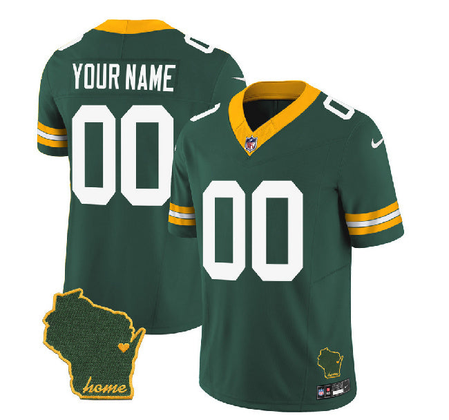 Custom Green Bay Packers green FUSE jersey