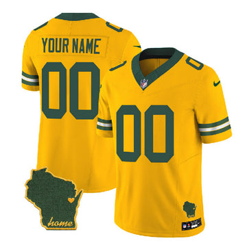 Custom Green Bay Packers green FUSE jersey