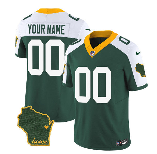 Custom Green Bay Packers green FUSE jersey