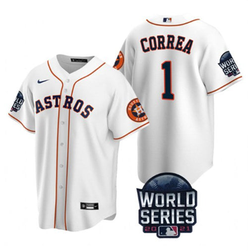 Carlos Correa Houston Astros white jersey