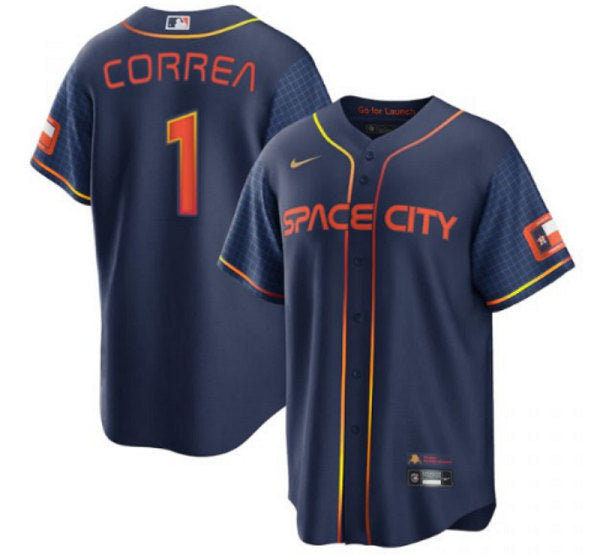 Carlos Correa Houston Astros navy City Connect jersey