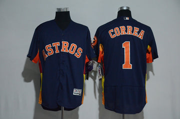 Carlos Correa Majestic Houston Astros navy Alternate jersey