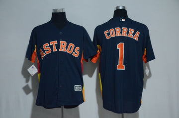 Carlos Correa Majestic Houston Astros navy Alternate jersey