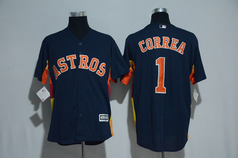 Carlos Correa Majestic Houston Astros navy Alternate jersey