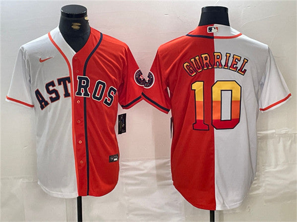 Joey Loperfido Houston Astros white-orange Split jersey