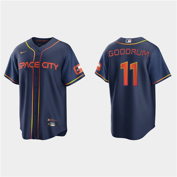 Niko Goodrum Houston Astros navy City Connect jersey