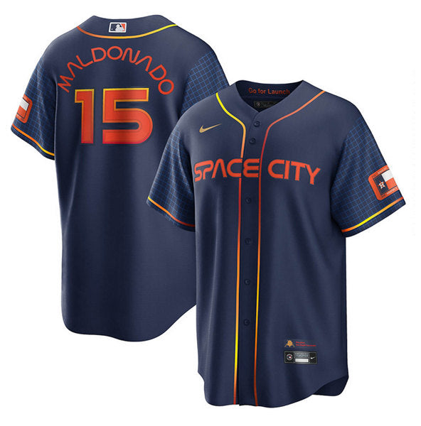 Martin Maldonado Houston Astros navy City Connect jersey