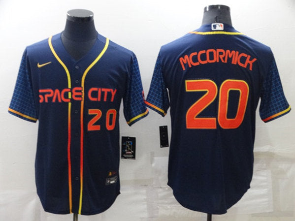 Chas McCormick Houston Astros navy City Connect jersey
