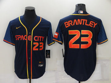 Michael Brantley Houston Astros navy City Connect jersey