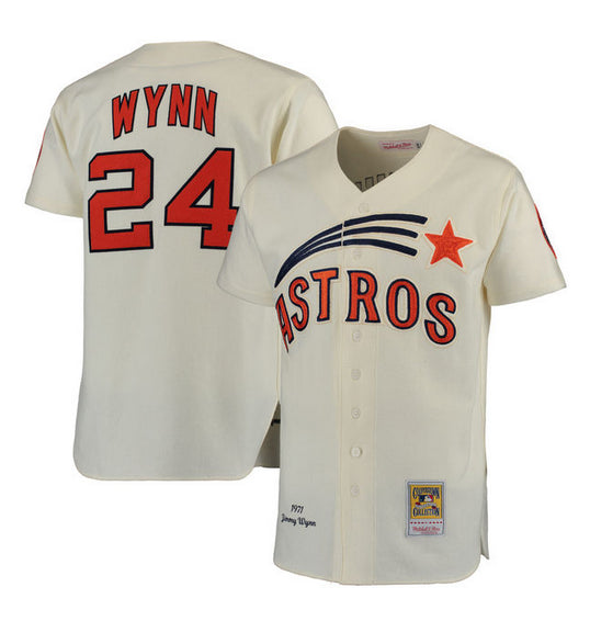 Jimmy Wynn Houston Astros cream jersey