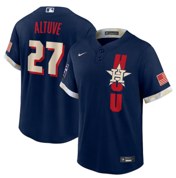 Jose Altuve Houston Astros navy All-Star jersey