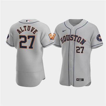 Jose Altuve Houston Astros gray jersey