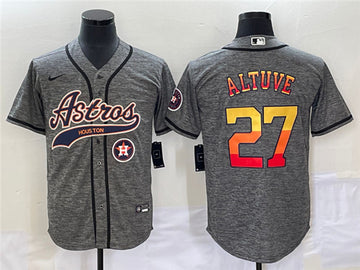 Jose Altuve Houston Astros gray jersey