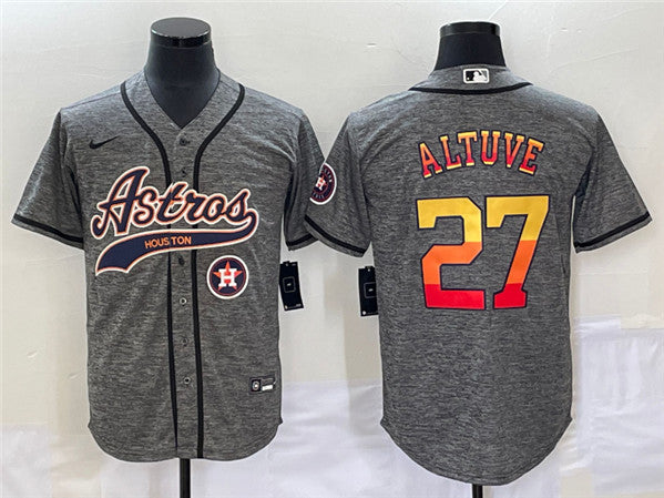 Jose Altuve Houston Astros gray jersey