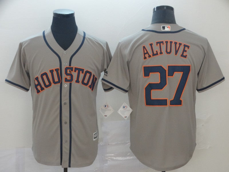 Jose Altuve Houston Astros grey jersey