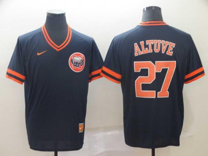 Jose Altuve Houston Astros navy Throwback jersey
