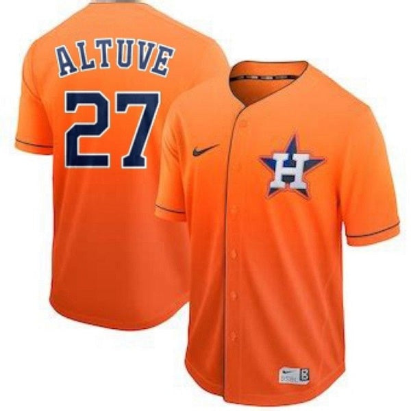 Jose Altuve Houston Astros orange Drift jersey