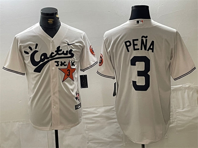 Jeremy Pena Houston Astros cream jersey