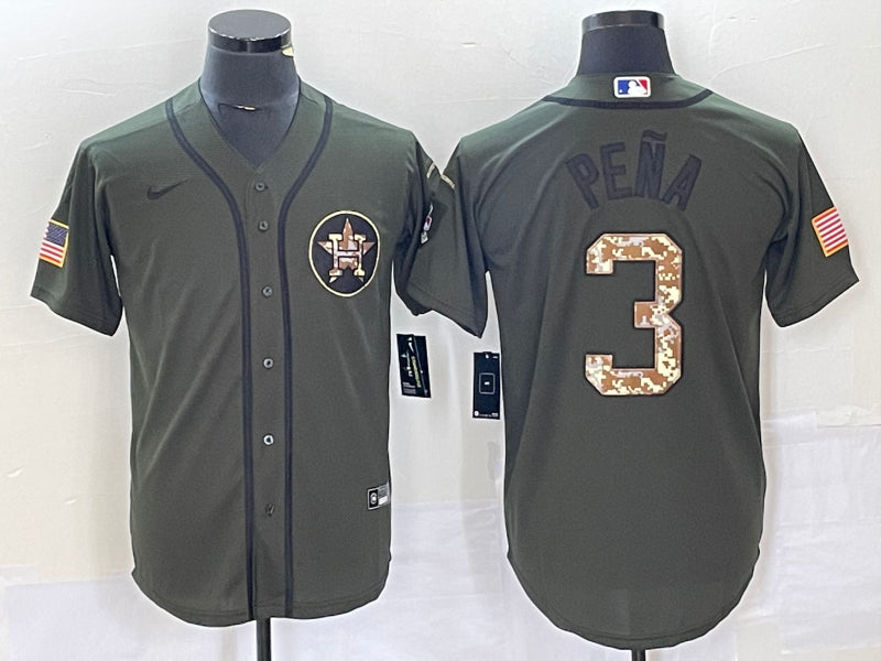 Jeremy Pena Houston Astros olive jersey