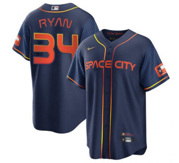 Nolan Ryan Houston Astros navy City Connect jersey