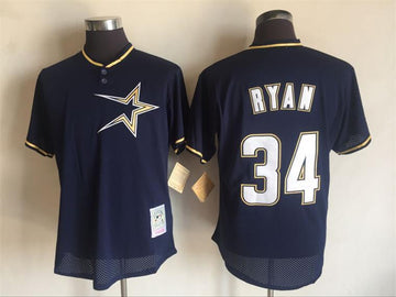 Nolan Ryan Houston Astros navy Throwback jersey