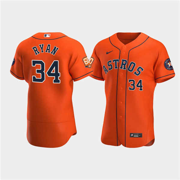 Nolan Ryan Houston Astros orange jersey