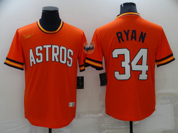Nolan Ryan Houston Astros orange jersey