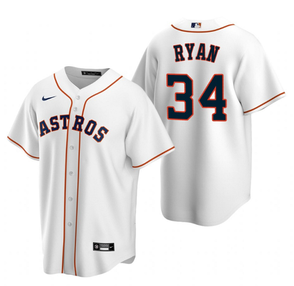 Nolan Ryan Houston Astros white jersey