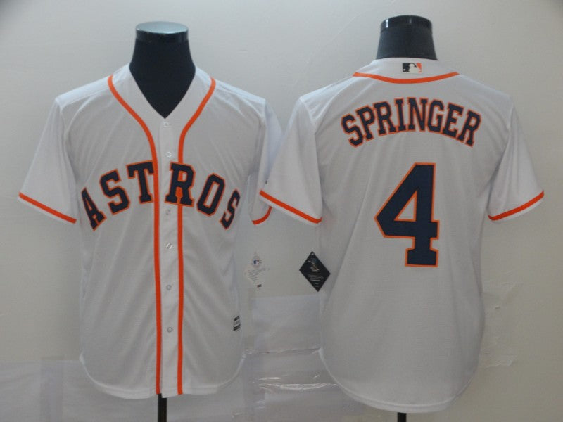George Springer Majestic Houston Astros white jersey