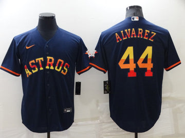 Yordan Alvarez Houston Astros navy jersey