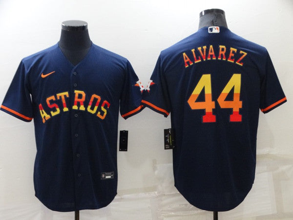 Yordan Alvarez Houston Astros navy jersey