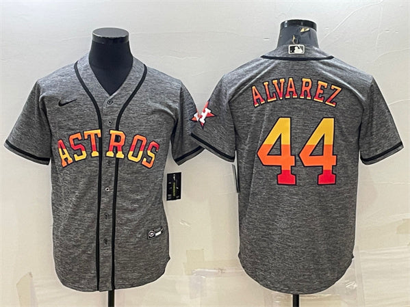 Yordan Alvarez Houston Astros grey jersey