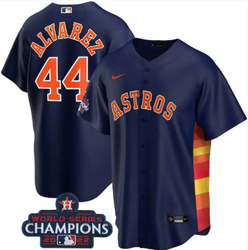 Yordan Alvarez Houston Astros navy jersey
