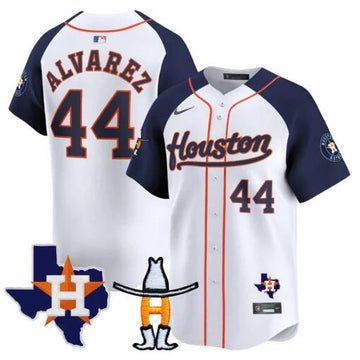 Yordan Alvarez Houston Astros white-navy jersey