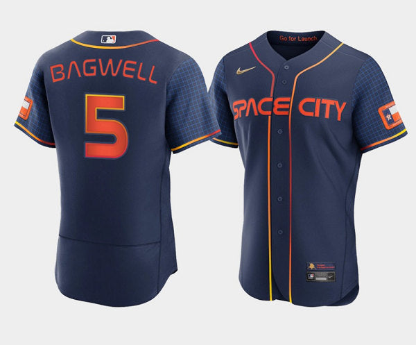 Jeff Bagwell Houston Astros navy City Connect jersey
