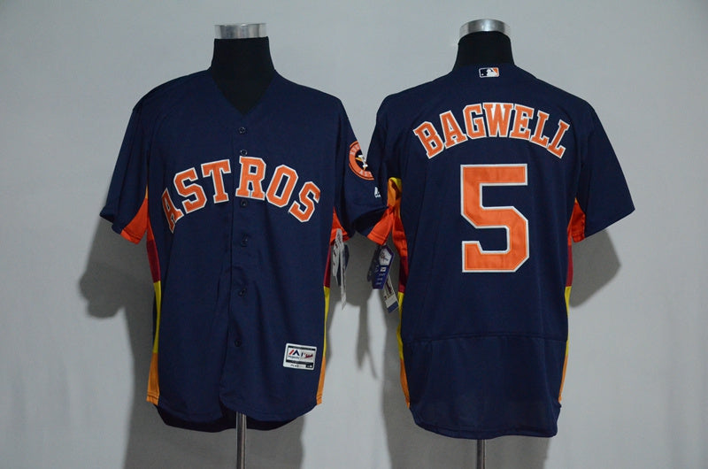 Jeff Bagwell Majestic Houston Astros navy Alternate jersey