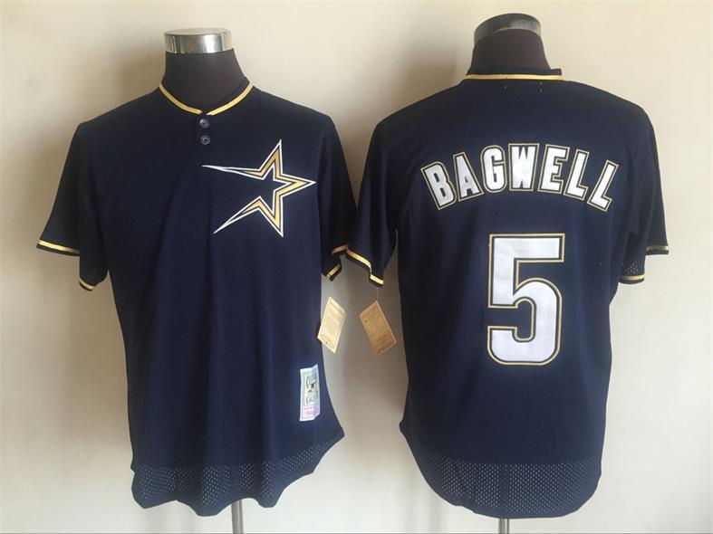 Jeff Bagwell Houston Astros navy Throwback jersey
