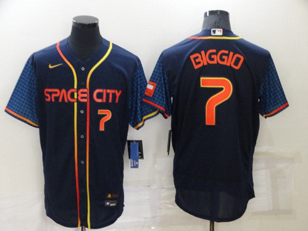 Craig Biggio Houston Astros navy City Connect jersey