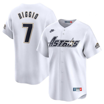 Craig Biggio Houston Astros cream Cooperstown jersey