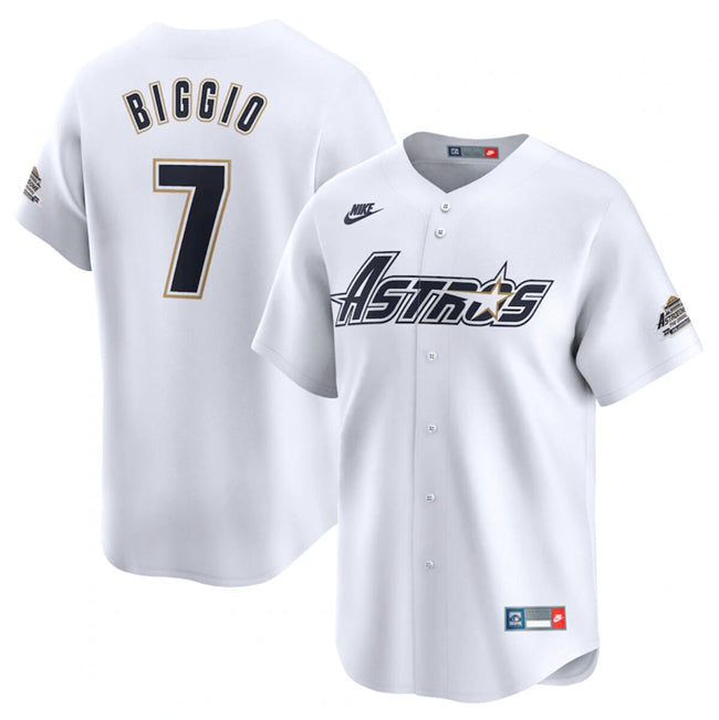Craig Biggio Houston Astros cream Cooperstown jersey