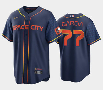 Luis Garcia Houston Astros navy City Connect jersey