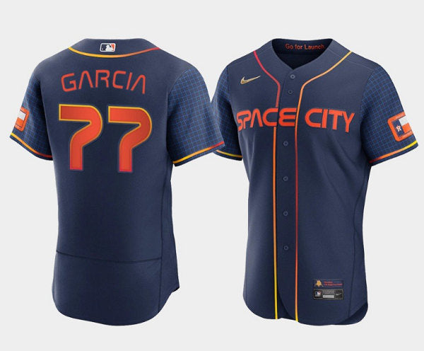 Luis Garcia Houston Astros navy City Connect jersey