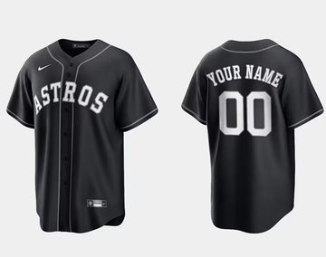 Custom Houston Astros black jersey